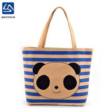 China factory wholesale cute panda canvas baby bags for mothers